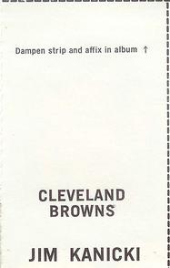 1969 Glendale Stamps #NNO Jim Kanicki Back