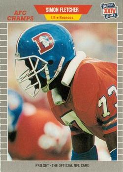 1989-90 Pro Set Super Bowl XXIV Binder #101 Simon Fletcher Front