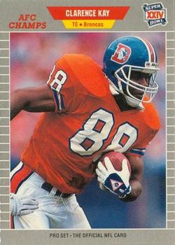 1989-90 Pro Set Super Bowl XXIV Binder #107 Clarence Kay Front