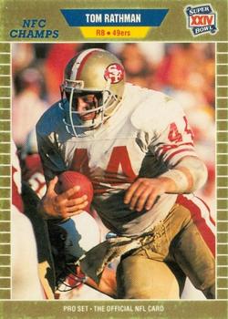 1989-90 Pro Set Super Bowl XXIV Binder #382 Tom Rathman Front