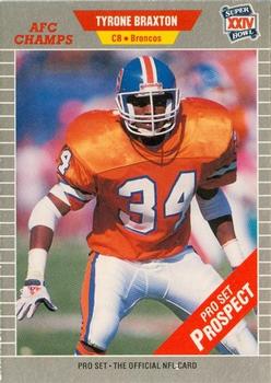1989-90 Pro Set Super Bowl XXIV Binder #543 Tyrone Braxton Front