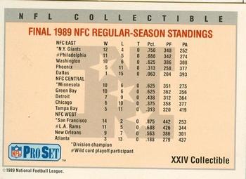 1989-90 Pro Set Super Bowl XXIV Binder #NNO NFC Logo Back