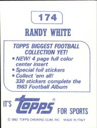 1983 Topps Stickers #174 Randy White Back