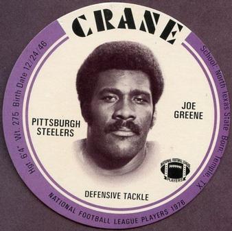 1976 Crane Discs #NNO Joe Greene Front
