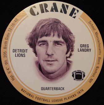 1976 Crane Discs #NNO Greg Landry Front