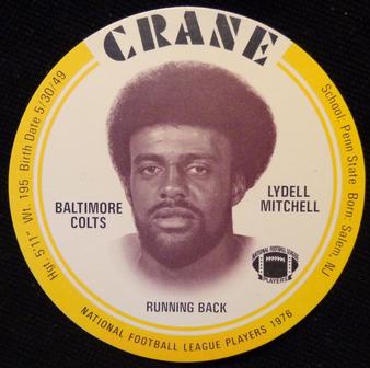 1976 Crane Discs #NNO Lydell Mitchell Front