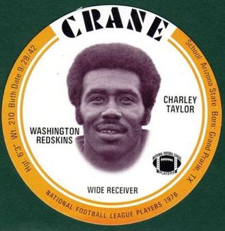 1976 Crane Discs #NNO Charley Taylor Front