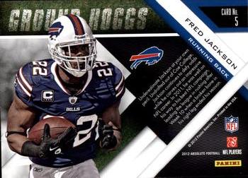 2012 Panini Absolute - Ground Hoggs #5 Fred Jackson Back
