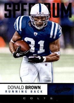 2012 Panini Absolute - Spectrum Black #21 Donald Brown Front