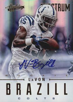 2012 Panini Absolute - Spectrum Gold Autographs #158 LaVon Brazill Front