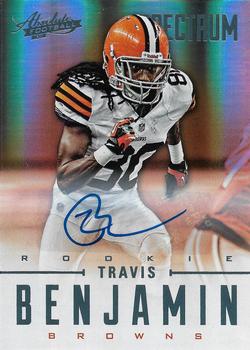 2012 Panini Absolute - Spectrum Platinum Autographs #189 Travis Benjamin Front