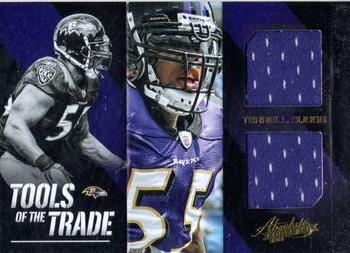2012 Panini Absolute - Tools of the Trade Double Material Black #6 Terrell Suggs Front