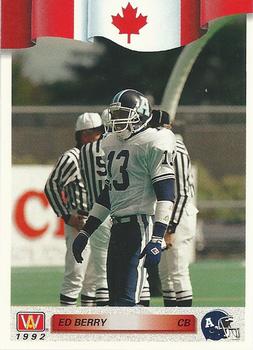 1992 All World CFL #163 Ed Berry Front