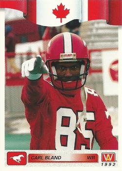1992 All World CFL #74 Carl Bland Front
