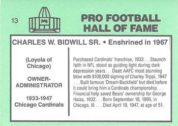 1985-88 Football Immortals #13 Charles Bidwill Back