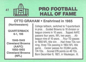 1985-88 Football Immortals #41 Otto Graham Back