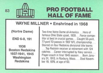 1985-88 Football Immortals #83 Wayne Millner Back