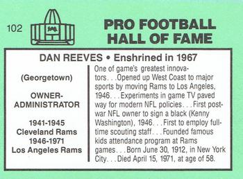 1985-88 Football Immortals #102 Dan Reeves Back