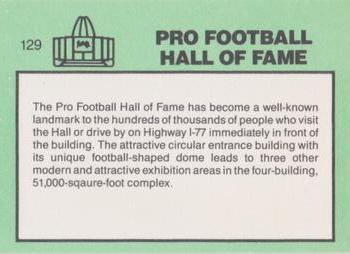 1985-88 Football Immortals #129 The Pro Football Hall of Fame Back
