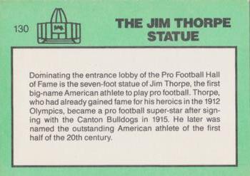 1985-88 Football Immortals #130 The Jim Thorpe Statue Back