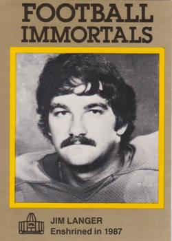 1985-88 Football Immortals #141 Jim Langer Front