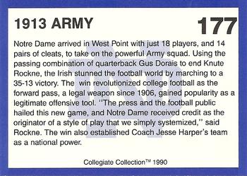 1990 Collegiate Collection Notre Dame #177 1913 Army Back
