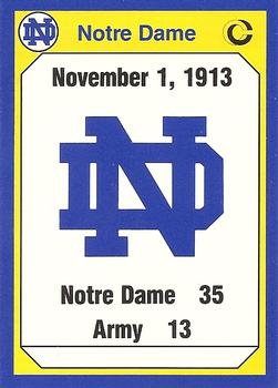 1990 Collegiate Collection Notre Dame #177 1913 Army Front