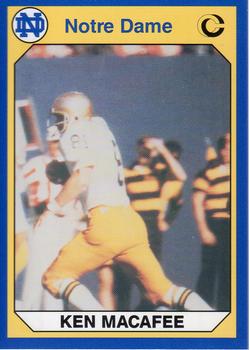 1990 Collegiate Collection Notre Dame #23 Ken MacAfee Front