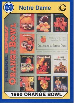1990 Collegiate Collection Notre Dame #56 1990 Orange Bowl Front