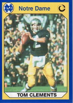 1990 Collegiate Collection Notre Dame #84 Tom Clements Front