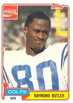 1981 Topps Coca-Cola Baltimore Colts #1 Raymond Butler Front