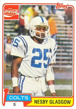 1981 Topps Coca-Cola Baltimore Colts #4 Nesby Glasgow Front