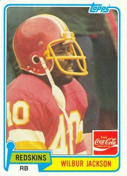 1981 Topps Coca-Cola Washington Redskins #2 Wilbur Jackson Front