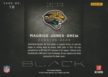 2012 Panini Black - Weaponry #18 Maurice Jones-Drew Back