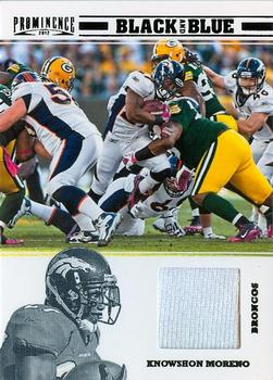 2012 Panini Prominence - Black and Blue Materials #21 Knowshon Moreno Front