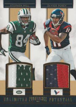 2012 Panini Prominence - Unlimited Potential Materials Combos Prime #7 Stephen Hill / DeVier Posey Front