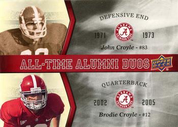 2012 Upper Deck University of Alabama - All Time Alumni Duos #ATAD-CC John Croyle / Brodie Croyle Front