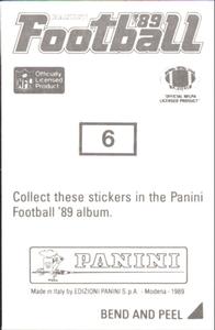 1989 Panini Stickers #6 Aundray Bruce Back