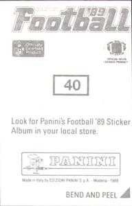 1989 Panini Stickers #40 Ray Alexander Back