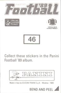 1989 Panini Stickers #46 Chuck Long Back