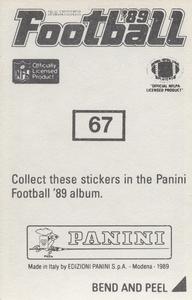 1989 Panini Stickers #67 John Anderson Back