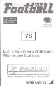 1989 Panini Stickers #78 Henry Ellard Back