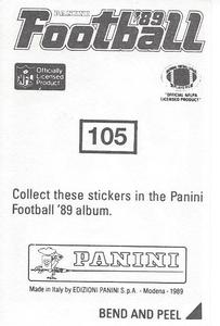 1989 Panini Stickers #105 Pat Swilling Back