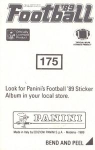 1989 Panini Stickers #175 William Howard Back