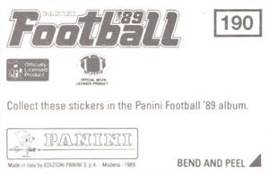 1989 Panini Stickers #190 Washington Redskins Helmet Back