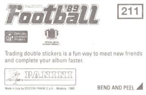 1989 Panini Stickers #211 Joey Browner / Deron Cherry Back
