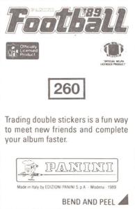 1989 Panini Stickers #260 Ricky Nattiel Back