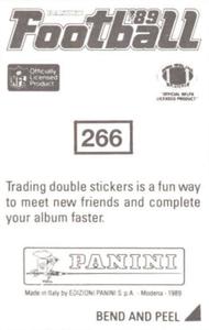 1989 Panini Stickers #266 Simon Fletcher Back