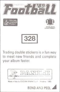1989 Panini Stickers #328 Lorenzo Hampton Back