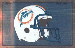 1989 Panini Stickers #335 Miami Dolphins Helmet Front